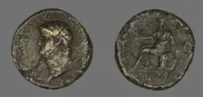 Sestertius (Coin) Portraying Emperor Nero, 65. Creator: Unknown