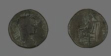 Sestertius (Coin) Portraying Emperor Severus Alexander, 223. Creator: Unknown