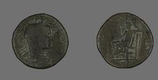Sestertius (Coin) Portraying Emperor Severus Alexander, 223. Creator: Unknown
