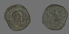 Sestertius (Coin) Portraying Emperor Severus Alexander, 230. Creator: Unknown