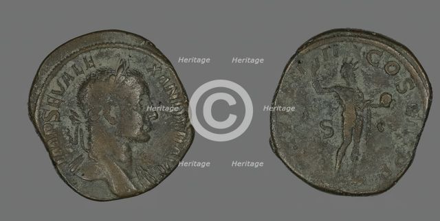 Sestertius (Coin) Portraying Emperor Severus Alexander, 230. Creator: Unknown.