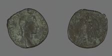 Sestertius (Coin) Portraying Emperor Severus Alexander, 230. Creator: Unknown
