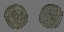 Sestertius (Coin) Portraying Emperor Severus Alexander, 230. Creator: Unknown