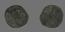 Sestertius (Coin) Portraying Emperor Severus Alexander, 231. Creator: Unknown