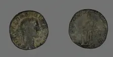 Sestertius (Coin) Portraying Emperor Severus Alexander, 232. Creator: Unknown