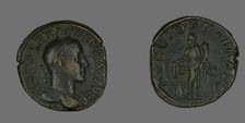 Sestertius (Coin) Portraying Emperor Severus Alexander, 232. Creator: Unknown