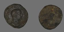Sestertius (Coin) Portraying Emperor Severus Alexander, 233. Creator: Unknown