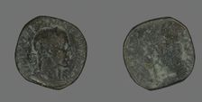 Sestertius (Coin) Portraying Emperor Severus Alexander, 234. Creator: Unknown
