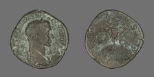 Sestertius (Coin) Portraying Emperor Severus Alexander, 266. Creator: Unknown