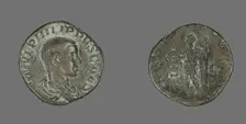 Sestertius (Coin) Portraying King Philip II, 244-246. Creator: Unknown