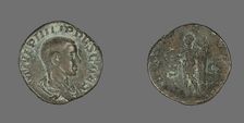 Sestertius (Coin) Portraying King Philip II, 244-246. Creator: Unknown