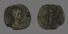 Sestertius (Coin) Portraying Julia Maesa, 223. Creator: Unknown