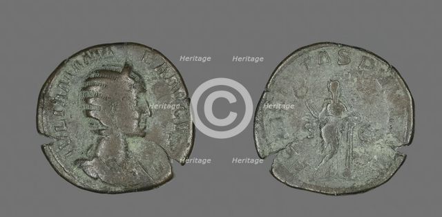 Sestertius (Coin) Portraying Julia Mamaea, 235. Creator: Unknown.