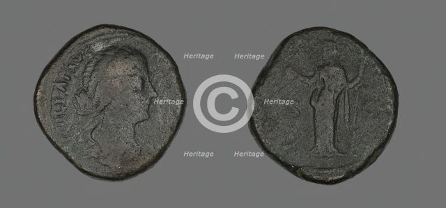 Sestertius (Coin) Portraying Lucilla, 164. Creator: Unknown.