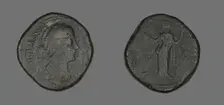 Sestertius (Coin) Portraying Lucilla, 164. Creator: Unknown