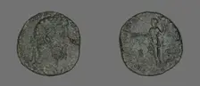 Sestertius (Coin) Portraying Marcus Aurelius or Lucius Verus, 161-180. Creator: Unknown