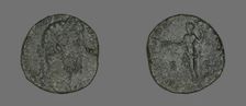 Sestertius (Coin) Portraying Marcus Aurelius or Lucius Verus, 161-180. Creator: Unknown