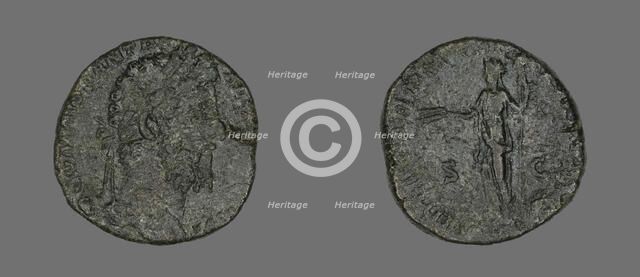 Sestertius (Coin) Portraying Marcus Aurelius or Lucius Verus, 161-180. Creator: Unknown.