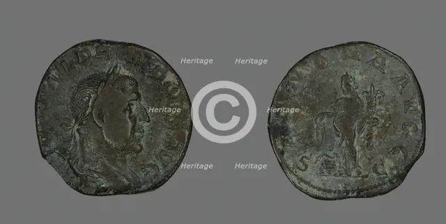 Sestertius (Coin) Portraying Philip the Arab, 244-249. Creator: Unknown.