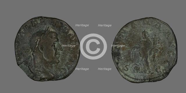 Sestertius (Coin) Portraying Philip the Arab, 244-249. Creator: Unknown.