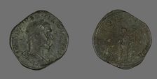 Sestertius (Coin) Portraying Philip the Arab, 244-249. Creator: Unknown