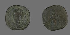 Sestertius (Coin) Portraying Philip the Arab, 244-249. Creator: Unknown