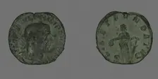 Sestertius (Coin) Portraying Philip the Arab, 244-249. Creator: Unknown