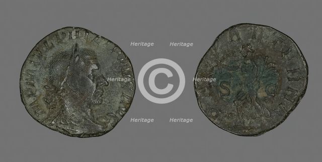 Sestertius (Coin) Portraying Philip the Arab, 244-249. Creator: Unknown.