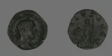 Sestertius (Coin) Portraying Philip the Arab, 244-249. Creator: Unknown