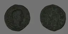 Sestertius (Coin) Portraying Philip the Arab, 244-249. Creator: Unknown
