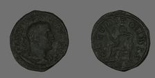 Sestertius (Coin) Portraying Philip the Arab, 244-249. Creator: Unknown