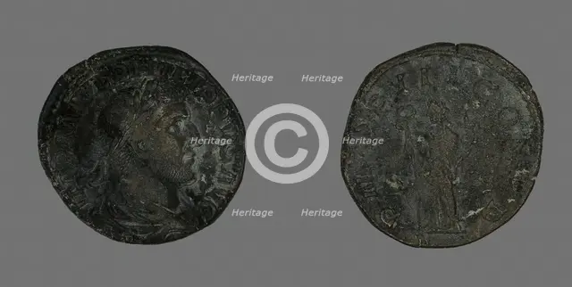 Sestertius (Coin) Portraying Philip the Arab, 246. Creator: Unknown.