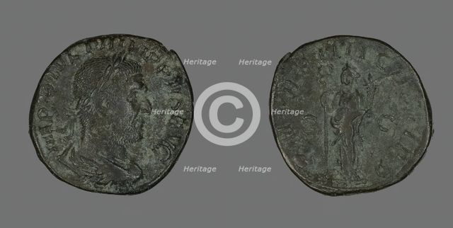 Sestertius (Coin) Portraying Philip the Arab, 247. Creator: Unknown.
