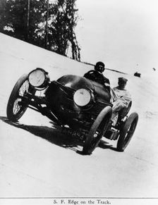 SF Edge driving a Napier, Brooklands, Surrey, 1907