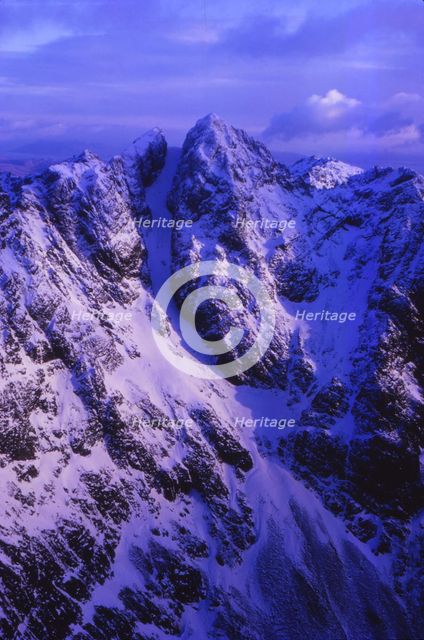 Sgurr Alasdair, in the Cuillins from Skon Dearg, Isle of Skye, Scotland, 20th century.  Artist: CM Dixon.