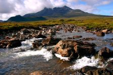 Sgurr nan Gillean and River Sligachan, Skye, Highland, Scotland. Creator: Peter Thompson
