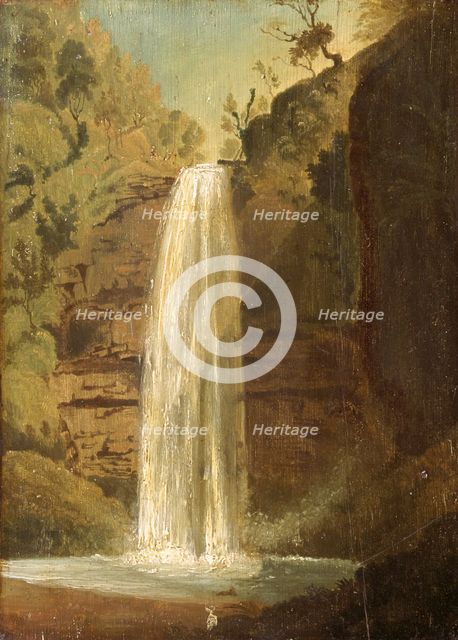 Sgwd yr Henryd, Vale of Neath, 1819. Creator: Penry Williams.