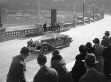SH Light driving an SS1, at the Monte Carlo Rally, 1934