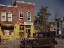 Shulman's Market at the southeast corner of N Street..., Washington, D.C., 1941-1942. Creator: Louise Rosskam