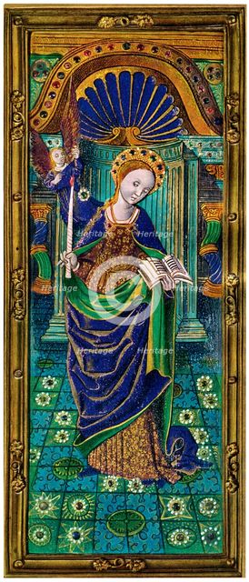 Shutter of a triptych, champlevé enamel on copper, 16th century, (1931). Artist: Unknown