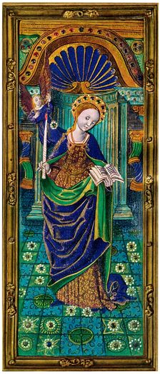 Shutter of a triptych, champlevé enamel on copper, 16th century, (1931)