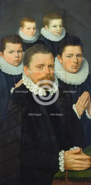 Shutter of an Altarpiece with Male Donors, c1570-1580. Creator: Flemish Master.