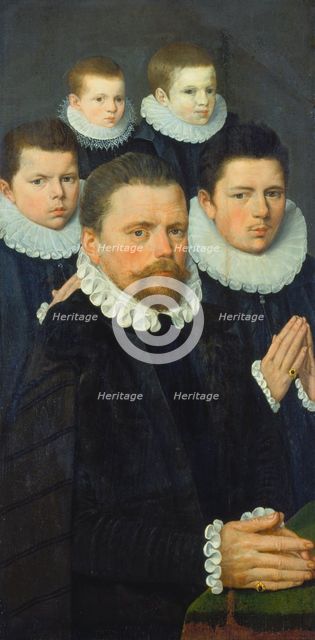 Shutter of an Altarpiece with Male Donors, c1570-1580. Creator: Flemish Master.