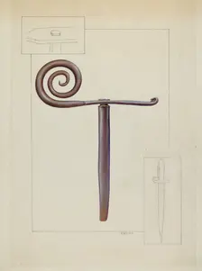 Shutter Stay, 1935/1942. Creator: Floyd R. Sharp