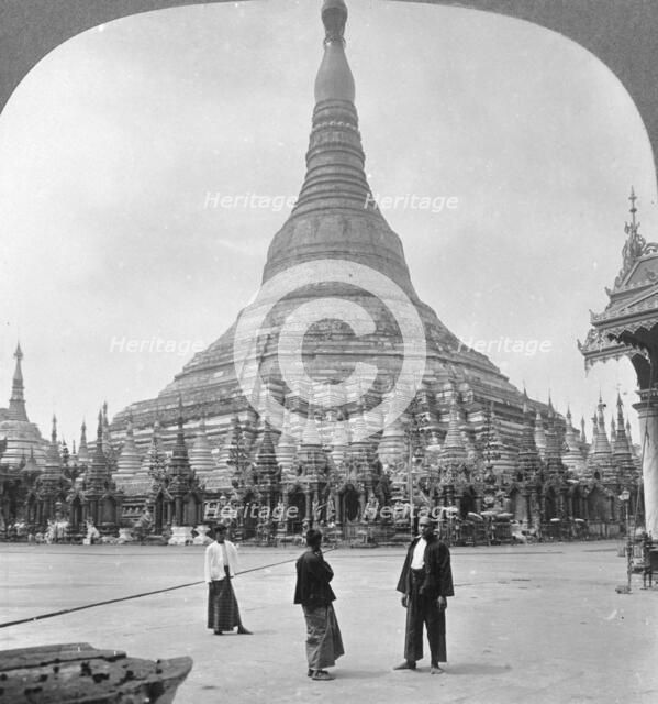 Shwedagon Pagoda, Rangoon, Burma, 1908. Artist: Stereo Travel Co
