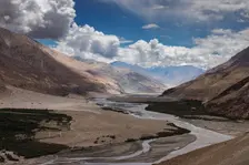 Shyok River, Nubra Valley, Ladakh, India, 2023. Creator: Peter Thompson