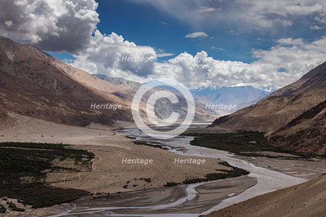 Shyok River, Nubra Valley, Ladakh, India, 2023. Creator: Peter Thompson.