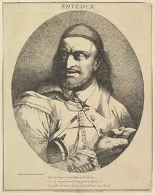 Shylock (Twelve Characters from Shakespeare), March 15, 1776. Creator: John Hamilton Mortimer