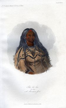 Sha-ko-ka, The Mint, A Mandan Girl 1848.Artist: Harris