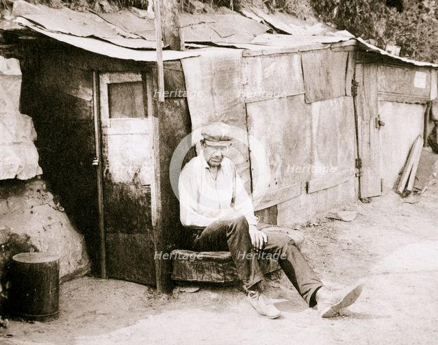 Shack made of barrels and tar paper, St Louis, Missouri, USA, Great Depression, 1931. Creator: Unknown.